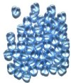 50 8mm Transparent Light Sapphire Glass Heart Beads